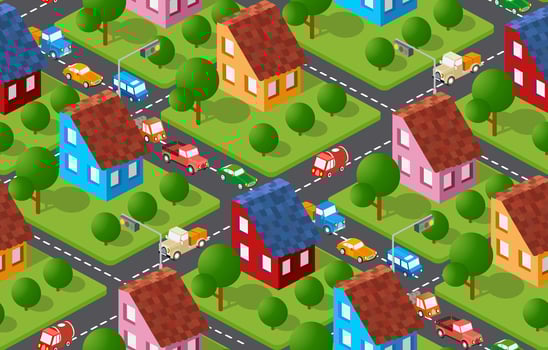 Seamless urban plan vector