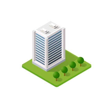 The smart building home vector