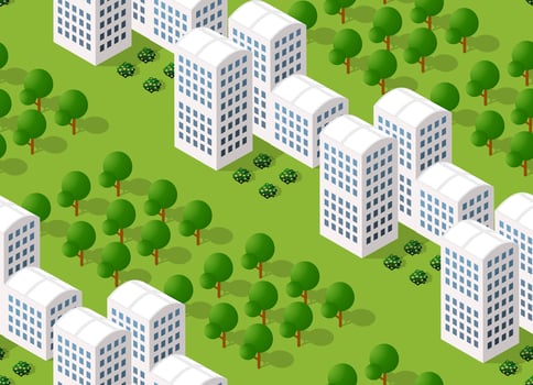 Urban isometric area vector