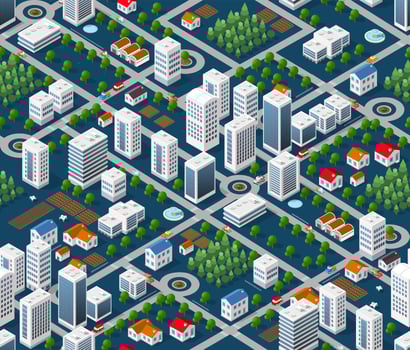 Seamless urban plan vector