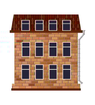Illustration of a house building vector