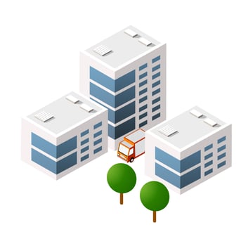 Isometric 3d module block vector