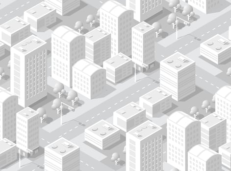Urban isometric area vector