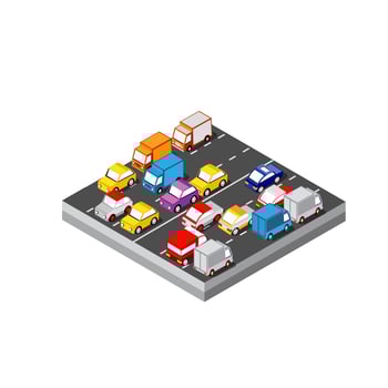 Isometric 3d automobile vector