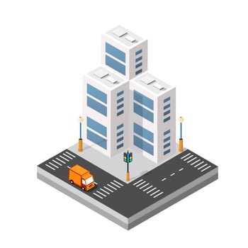 Isometric 3d module block vector