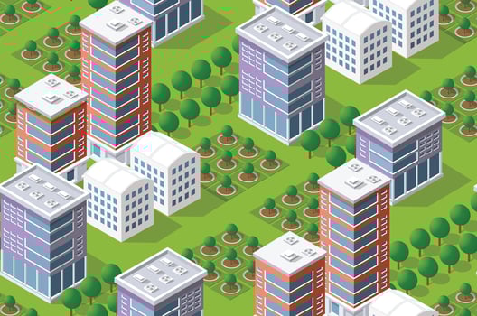 Seamless urban plan vector