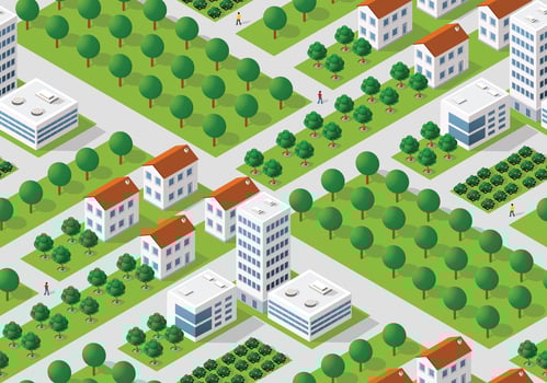 Seamless urban plan pattern map vector