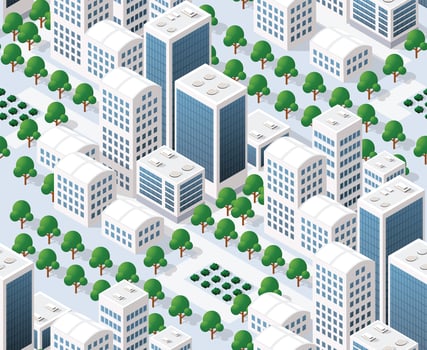 Seamless urban plan pattern map vector