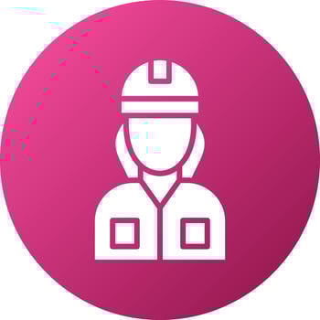 Lady Worker Icon Style vector