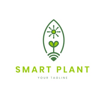 smart plant logo design, agriculture logo for all business. vector