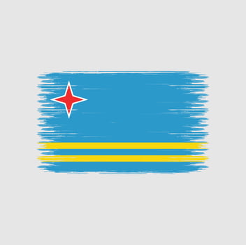 Aruba Flag Brush Strokes. National Flag vector