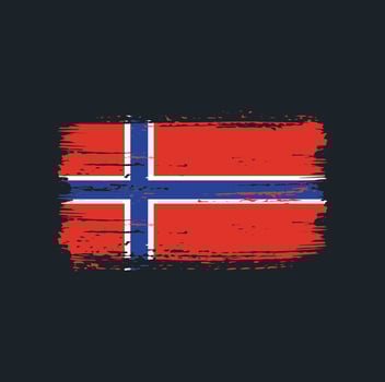Norway Flag Brush Strokes. National Flag vector