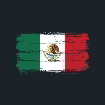 Mexico Flag Brush Strokes. National Flag vector