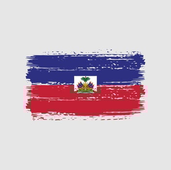 Haiti Flag Brush Strokes. National Flag vector