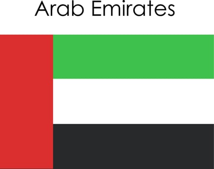 national flag icon arab emirates vector