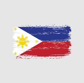 Philippines Flag Brush Strokes. National Flag vector