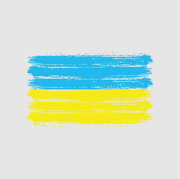 Ukraine Flag Brush Strokes. National Flag vector