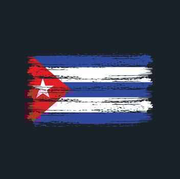 Cuba Flag Brush Strokes. National Flag vector
