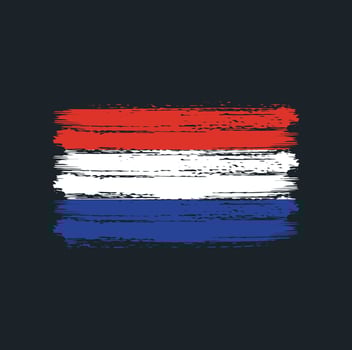 Netherlands Flag Brush Strokes. National Flag vector