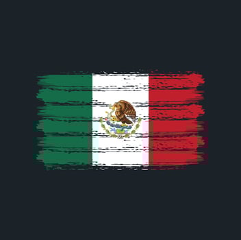 Mexico Flag Brush Strokes. National Flag vector