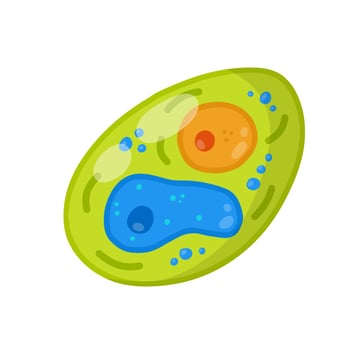 Green cell of the plant. vector