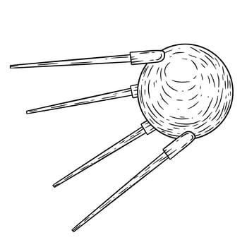 Soviet Sputnik. The first spacecraft vector