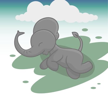 ilustration vector elephant character good for children product