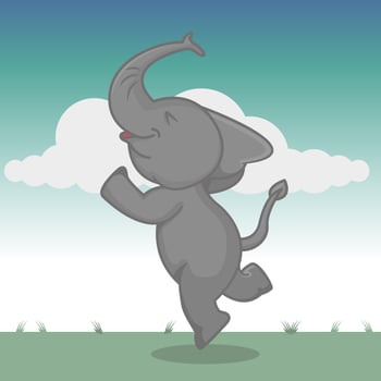 ilustration vector elephant character suitable for children product