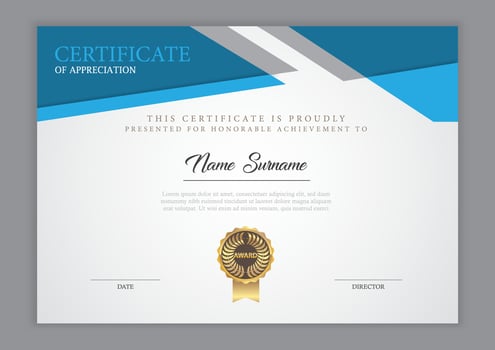 Certificate Template With Ornament vector