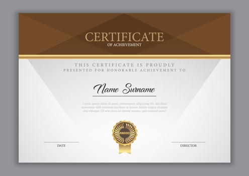 Certificate Template With Ornament vector