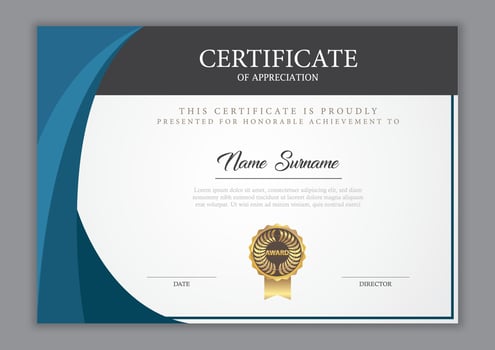 Certificate Template With Ornament vector