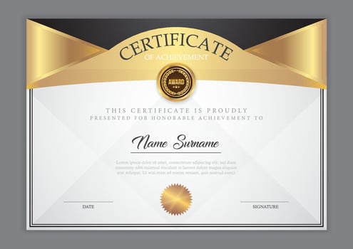 Certificate template modern style vector