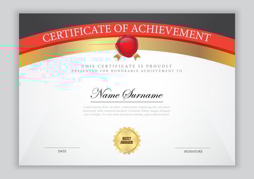 Certificate Template With Ornament vector