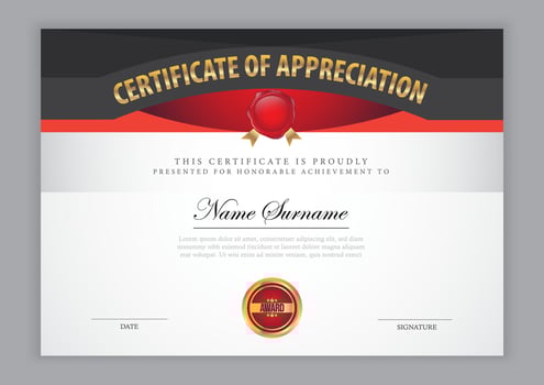Certificate Template With Ornament vector