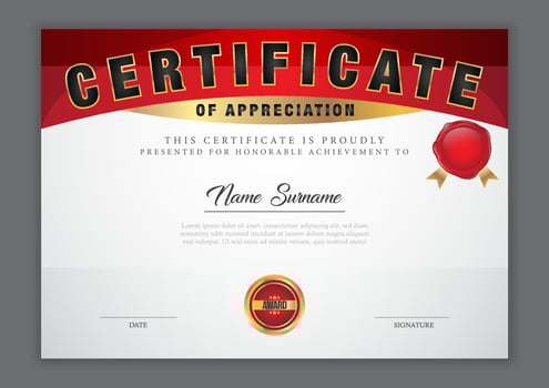 Certificate template modern style vector