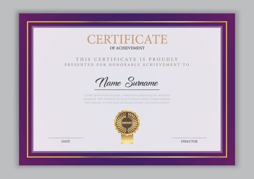 Certificate Template With Ornament vector