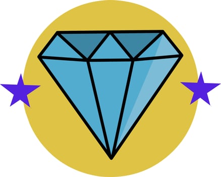 Graphic vector illustration of diamond. Suitable for business or company icon