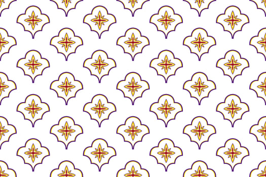 Moroccan ikat ethnic seamless pattern design. Aztec fabric carpet mandala ornament native boho chevron textile decoration wallpaper. Tribal turkey African Indian traditional embroidery vector