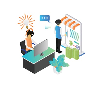 Isometric style illustration of online payment Category Technology vector
