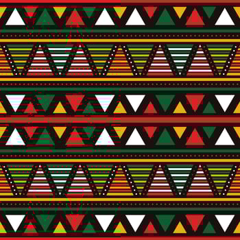 Seamless Pattern Pan African Color vector