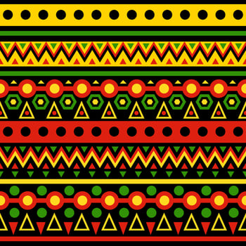 Seamless Pattern Pan African Color vector