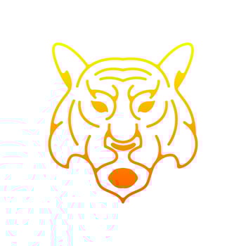 head tiger logo design vector