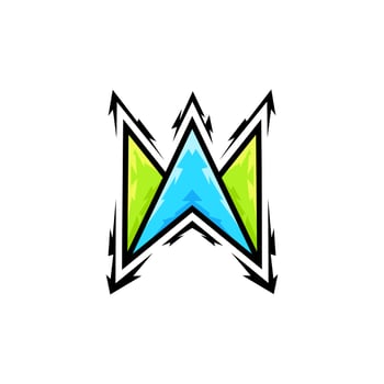 letter w mascot logo design vector