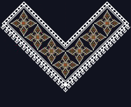 neckline Ethnic,Geometric,tribal,oriental,traditional,necklace design for fashion women vector