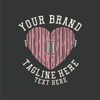 heart door vintage t shirt design template vector