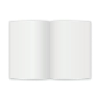 Open magazine or book white blank pages. Template for brochure d for your design vector