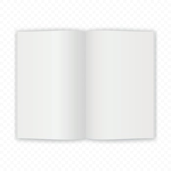 Open magazine or book white blank pages. Template for brochure d for your design vector