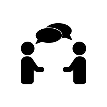 Speaking people icon. talk logo design for your design vector