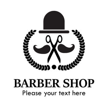 Baber shop logo template illustration. suitabel for baber shop vector