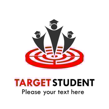 Target student logo template illustration. suitable for education, college, high college, website, etc vector